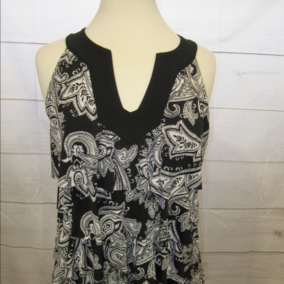 NWT WHBM Rhumba Paisley Print Ruffle Dress Sz M - Picture 2 of 8